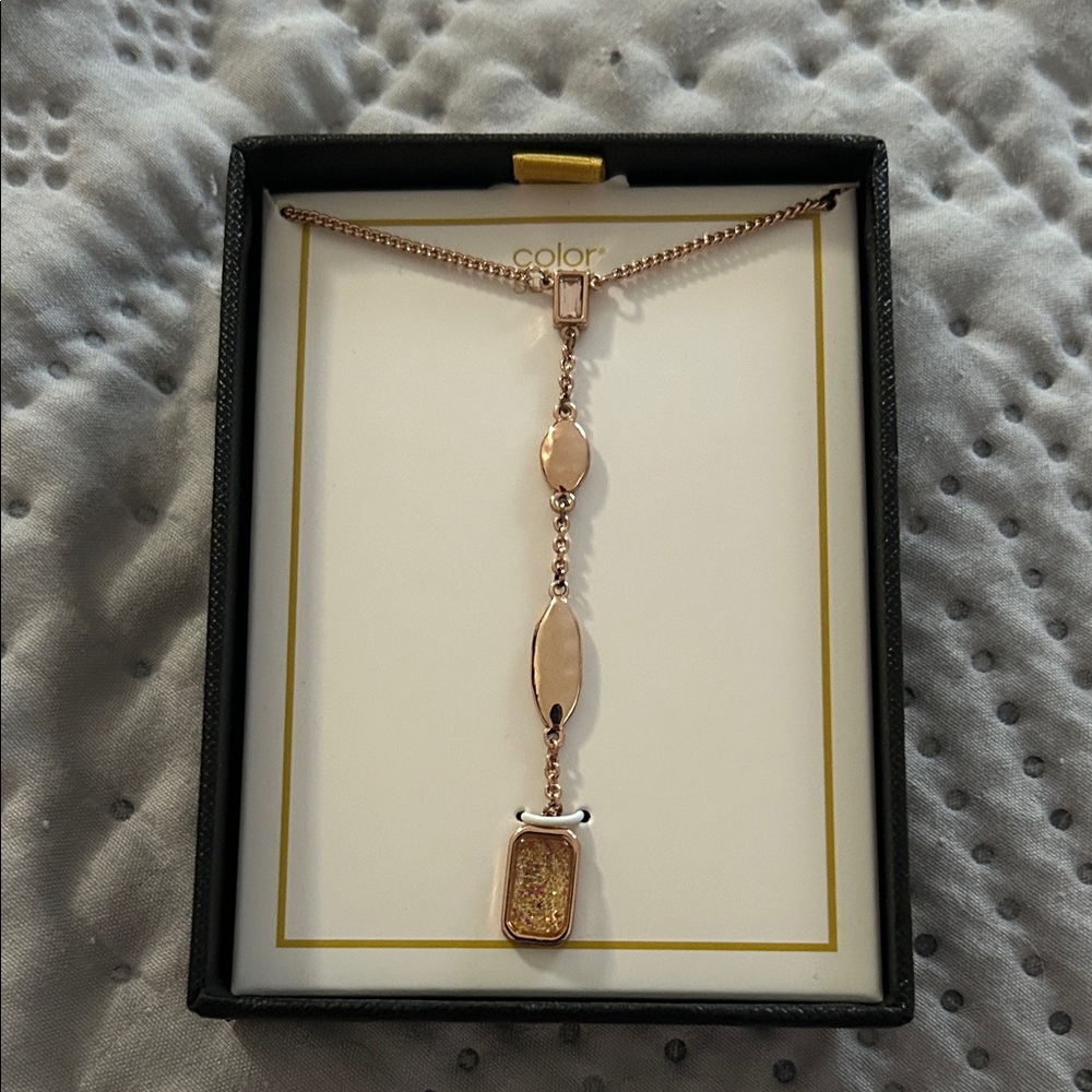 Color Street Tokyo Lights Rose Gold Necklace